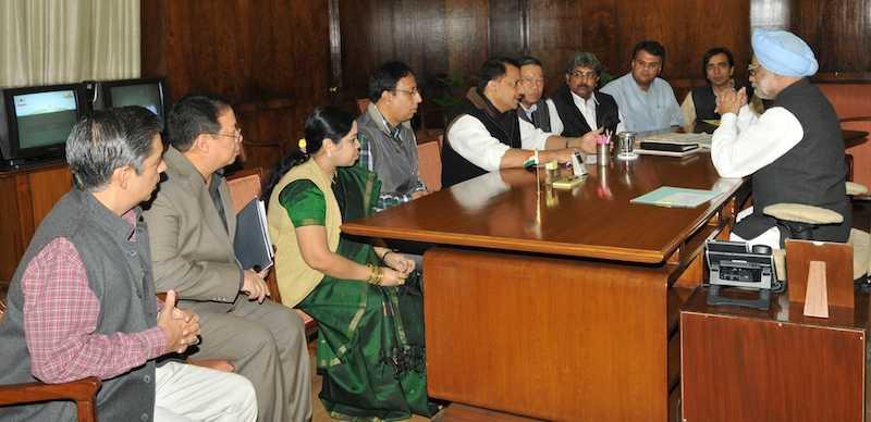 Delegation to the Ex-Prime Minister Climate Parliament members meeting the PM, December, 2012