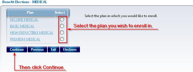 CHOOSING YOUR PLAN The next screen that will appear depends on what you selected in the previous one.