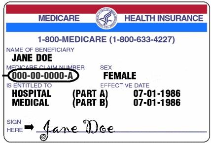 The Medicare Card The Medicare health insurance card is the red,
