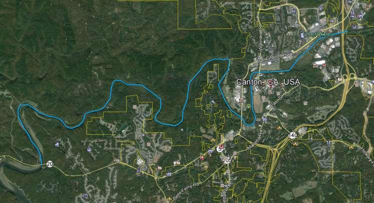 Flood Forecast Inundation Mapping Etowah River of