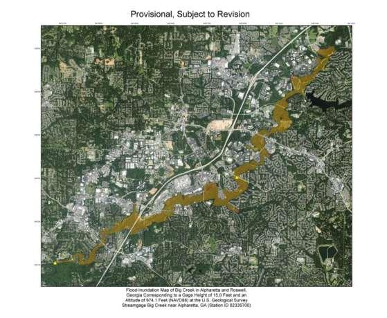 Flood Inundation Mapping (FIM) Program: Communicating Flood Risk and Consequences to Communities Partnership with USGS and City of Roswell and Alpharetta Project Total Cost $ 125,500