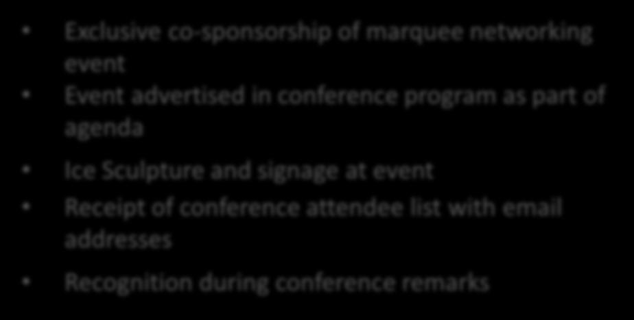 conference program as part of agenda Ice Sculpture and signage at event