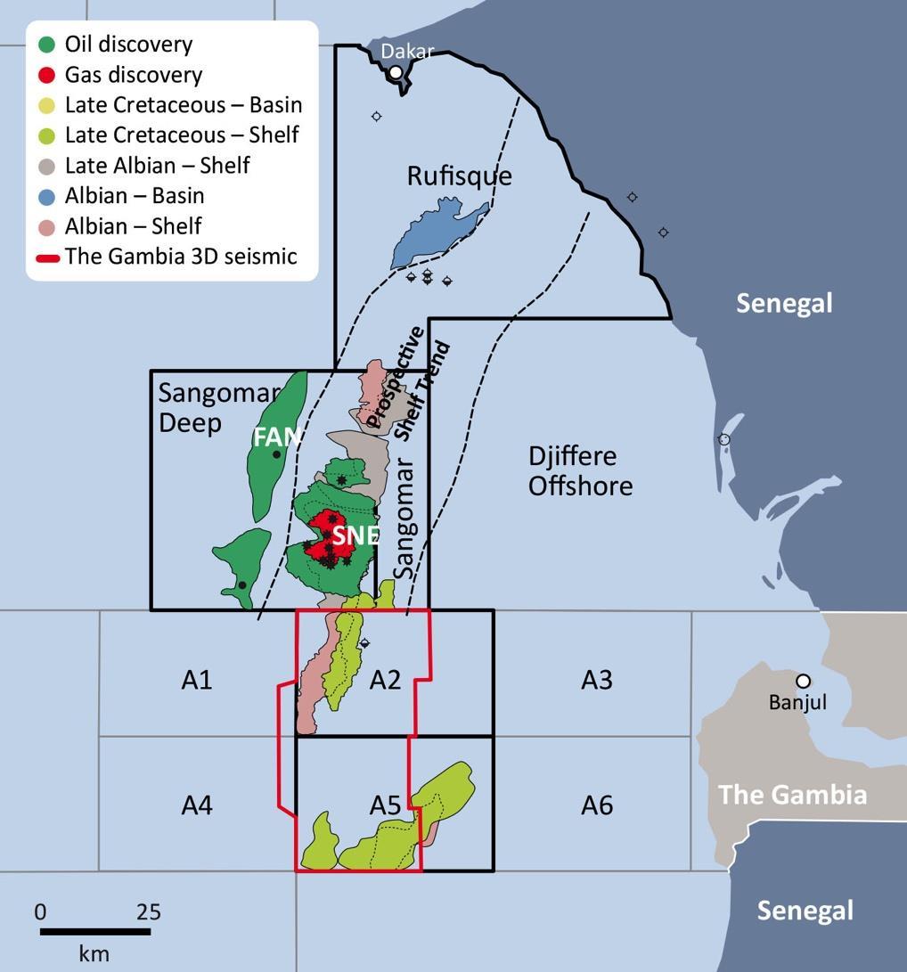 FAR in MSGBC Basin FAR introduced Cairn Energy and ConocoPhillips to Senegal joint venture in 2012 SNE Field discovered in November 2014 SNE-1 was the first oil exploration well drilled offshore