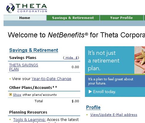 Take charge of your future today with NetBenefits Participating in your company s 401(k) plan is a starting point for building a financially secure retirement.