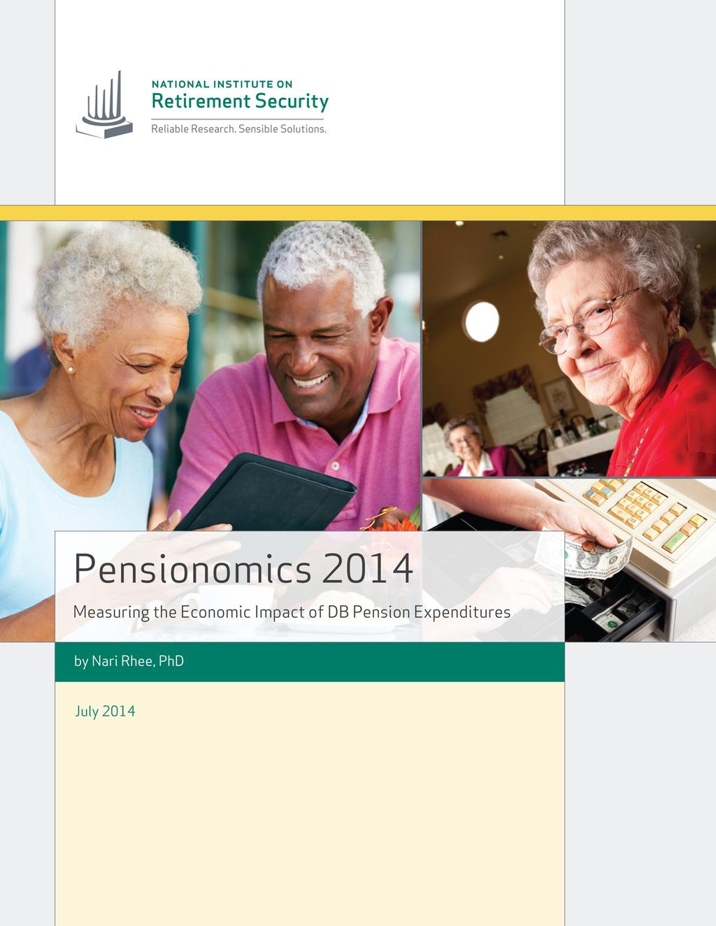 2014 Pensionomics: Retirees Spending DB Benefits Support Nationally Over $940 billion in economic output Over