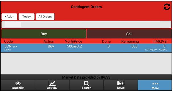 Step 3 Check your Order Pad or Contingent Order Pad to confirm