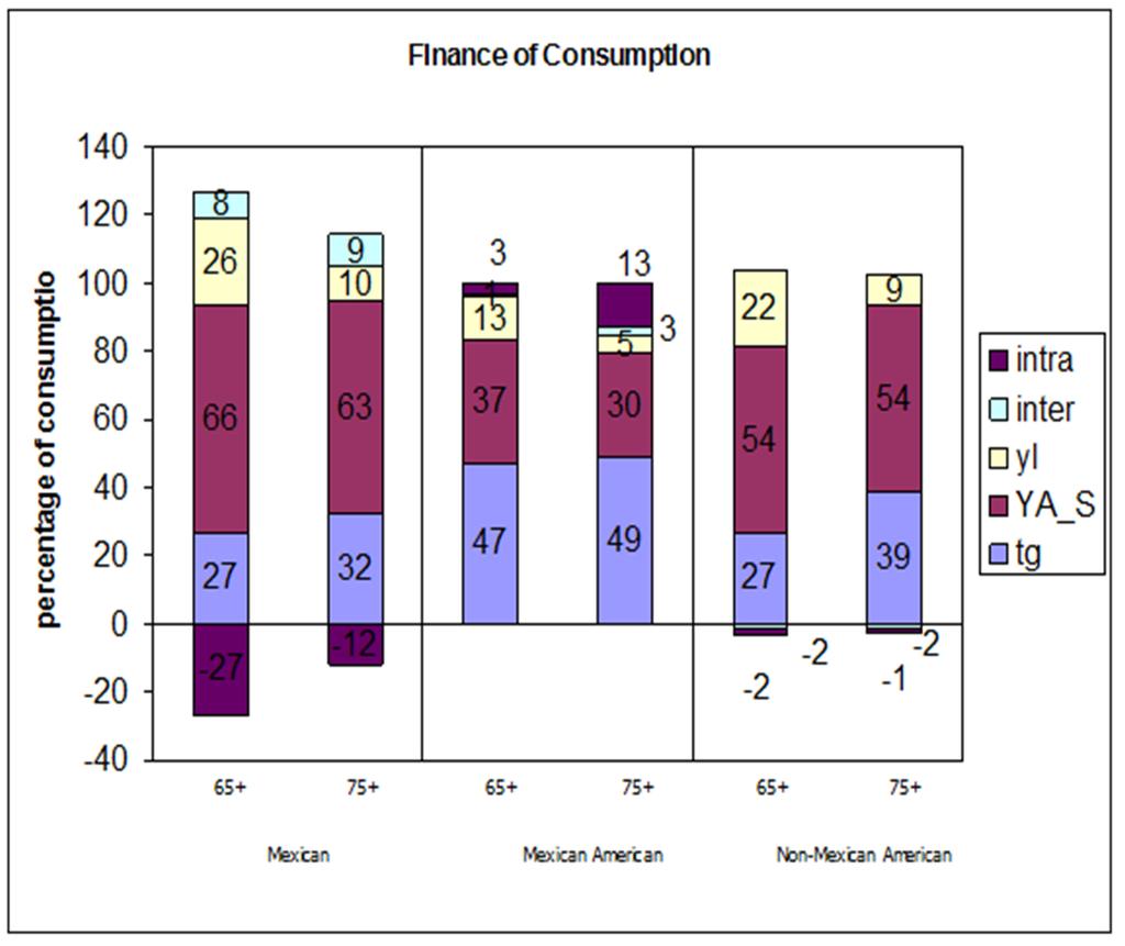 How do elders finance their consumption?