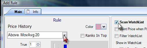 Click the Rules tab in the Edit Price History window then click the Create New Rule link opening the Add Rule window. 10.