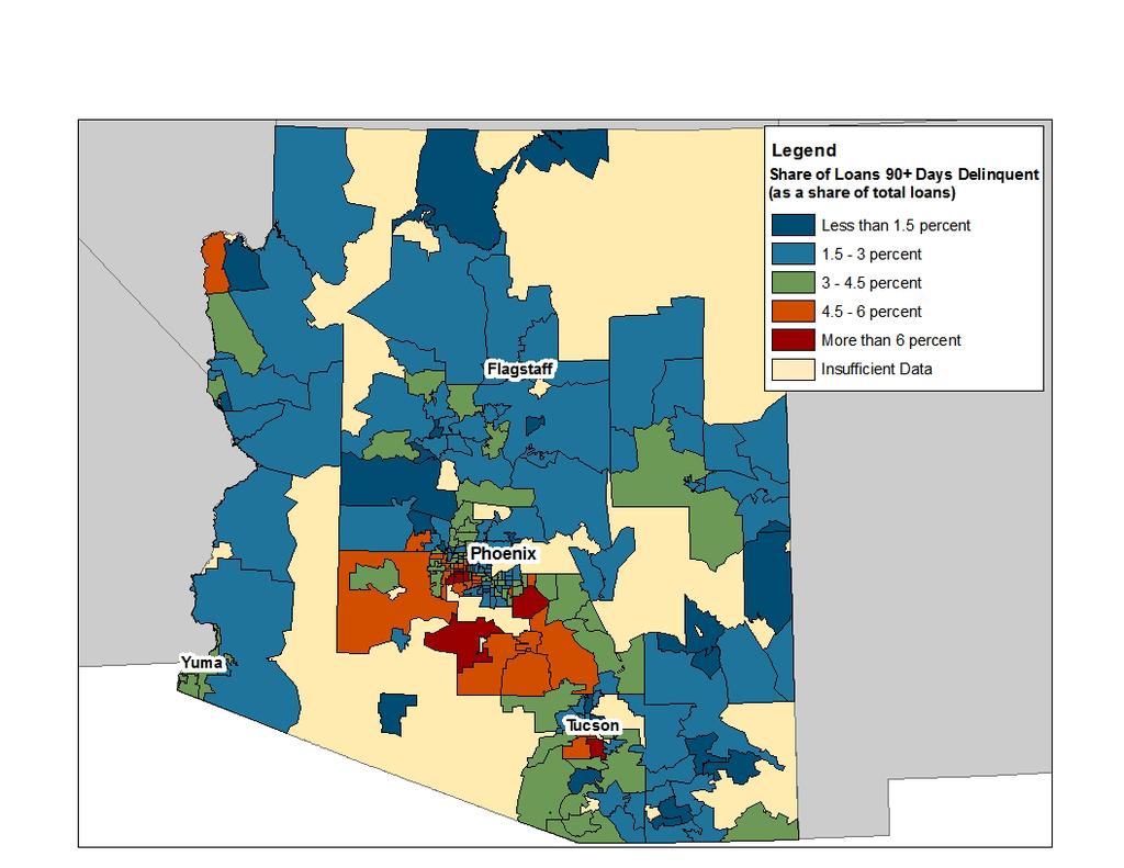 Arizona Data Maps Areas At Risk Of Additional Foreclosures April 2012