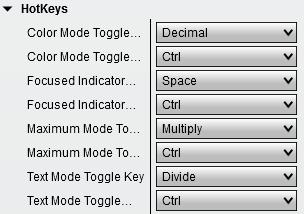 can be manually assigned. Each hotkey consists of a key (.