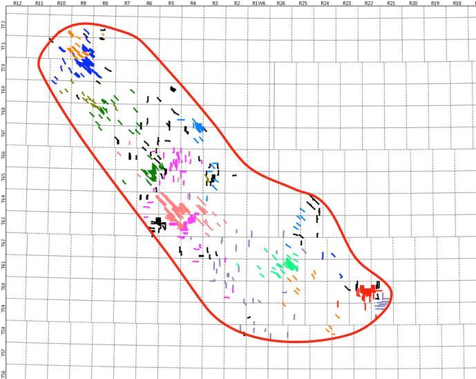 LIQUIDS-RICH MONTNEY STUDY ELMWORTH TO BIGSTONE Elmworth Large Data Set 527 Montney wells with IP9 of 937 wells drilled to YE216 Wapiti