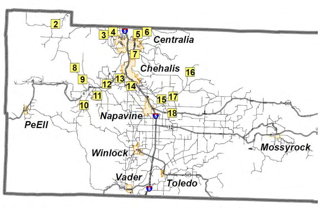 areas 2 18 (Areas 11 and 12 have been