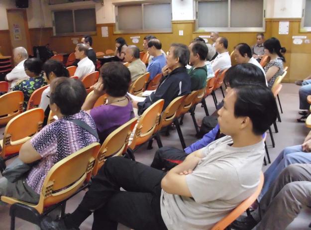 Public talk on Pilot Mediation Scheme in Tai Kwok Tsui (jointly organized with Senior Citizen Home Safety Association). Speakers, Mr. Iu Ting Kwok and Mr.