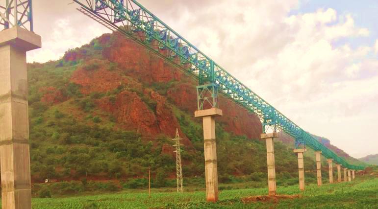 Project updates Pipe conveyor at Vijayanagar For environment friendly and low cost transportation of iron ore from mines to the plant Capacity of 20mtpa