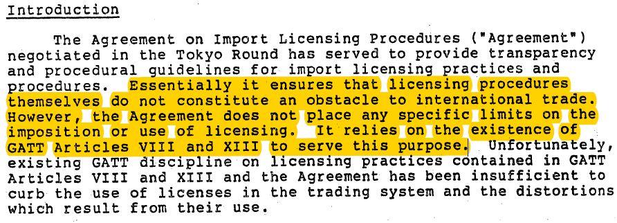IMPORT LICENSING RULES VS PROCEDURES Why is the distinction between rules and procedures important?