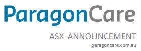 ASX Announcement Paragon Care Limited (ASX: PGC) 27 August 2018 Hong Kong Stock Exchange announcement from China Pioneer Paragon Care Limited (ASX:PGC) ( Paragon or PGC ), announced earlier today a