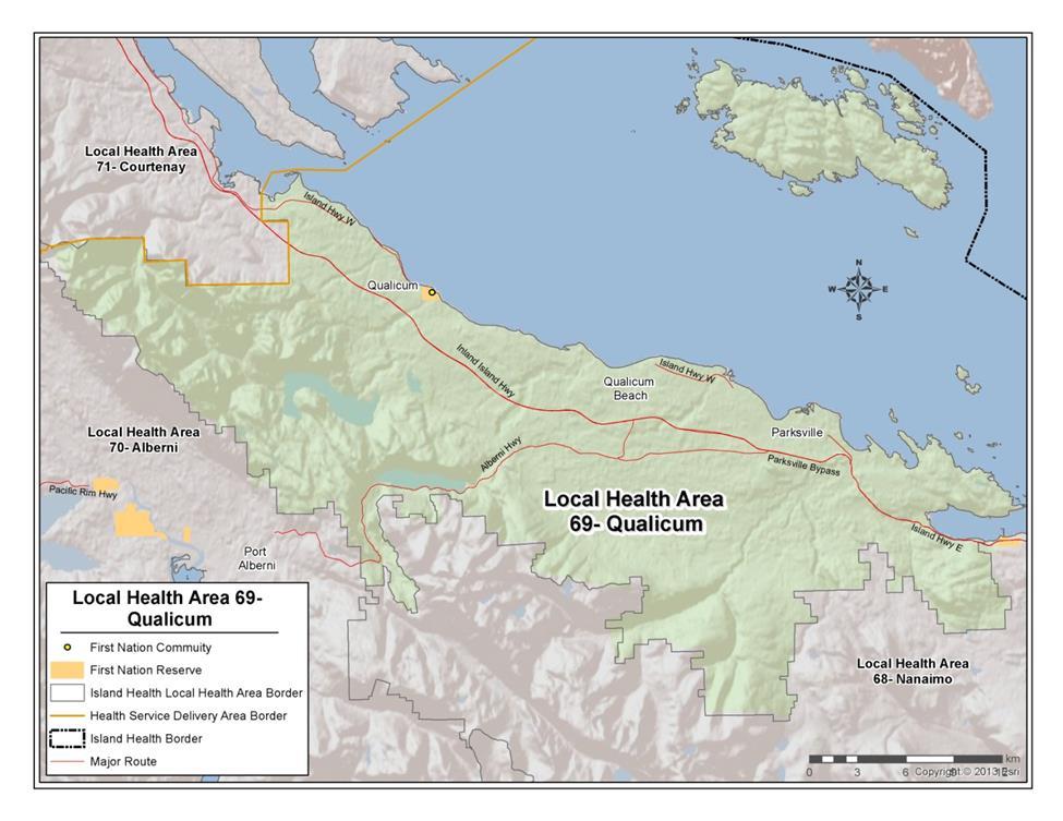 Population and Demographics As of 2016 the Qualicum LHA represented 6.1% (46,923 people) of Island Health s total population of 775,500. According to 2011 Census, 4.