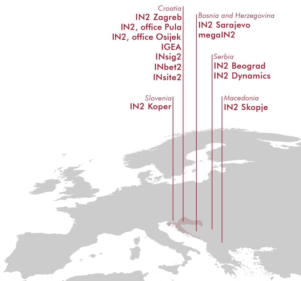 Regionalna prisutnost Jedna od 10 najvećih SW kompanija u JI Evropi Prisutnost u 6 zemalja regije S