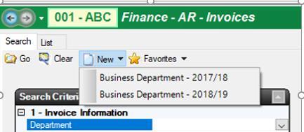 SETTING UP a Year End receivable WITHOUT an FY18 Invoice Based on District practices and procedures, you can create an invoice to process through year end OR- go straight to receipts to deposit after