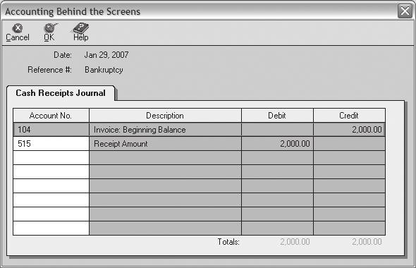 FIGURE 4-34 Accounting Behind the Screens Window Step 17: Compare