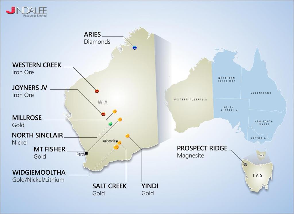 Other Assets WA Gold Yindi - adjacent to Apollo Consolidated discovery. Bundie Bore - along strike from Monument Mining Limited s Burnakura operation.