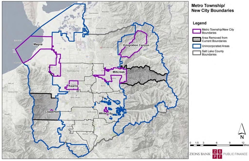 Maps and Township Boundaries Salt Lake County Salt Lake County is bordered by the Wasatch Mountains to the east and the Oquirrh Mountains to the west.