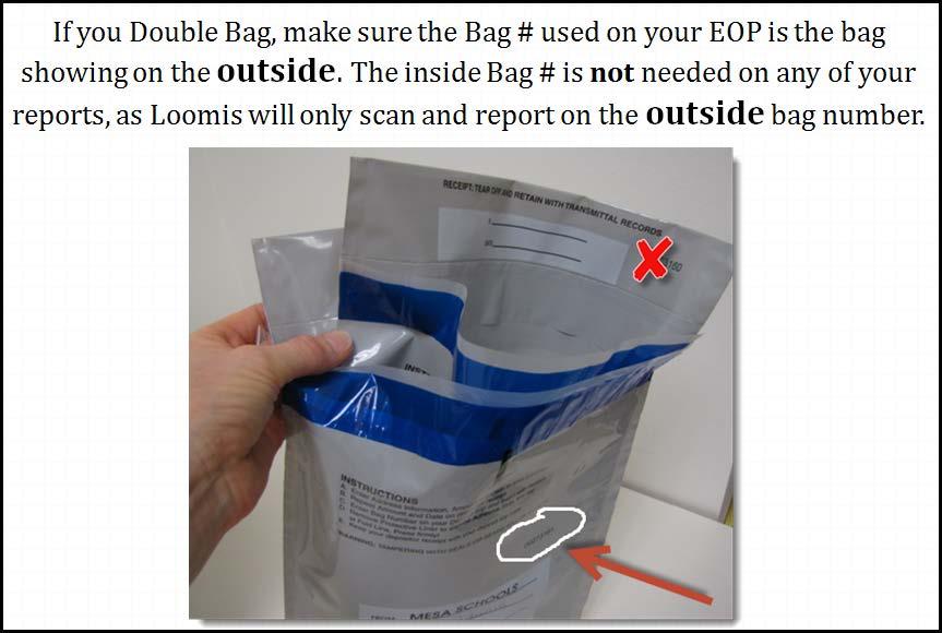 FILL THE GRAY DEPOSIT BAGS When filling the gray deposit bags, please do not use paperclips or