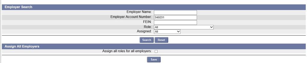 9 If staff should be able to process work for all TPA clients/empolyers, the Assign all roles for all employers feature is available by checking the box and clicking on