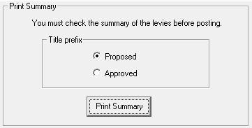 7. Click the Print Summary button: This is now a mandatory step and you
