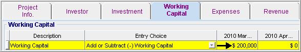 Complete the folder as follows The Investment folder should now look like this; Working Capital