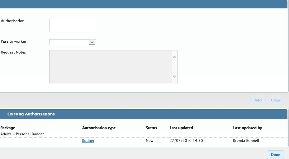 Click Done You have again been returned to the Provisions and Contributions tab where the selected Service and Element are now displaying.