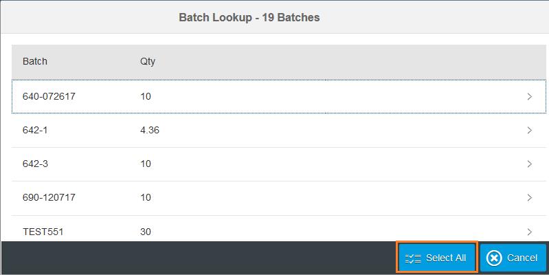Counting Tab Physical Inventory Counting Allow Batch Lookup Enable this option if you want to allow users to see what batches and batch quantities are currently in the bin they are counting.
