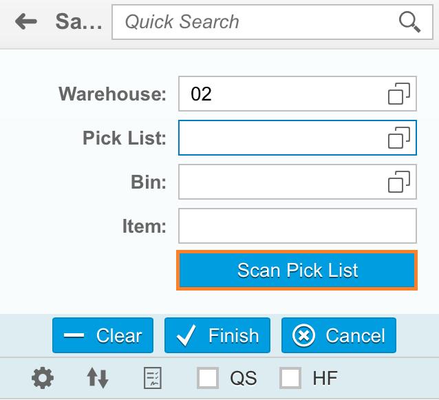 Camera Barcode Scan - If you use the SAP Fiori app to connect to Resolv Mobile on a mobile device that does not have an