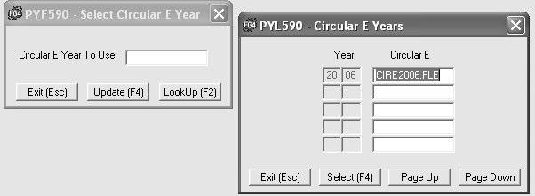 Select the Circular E year.