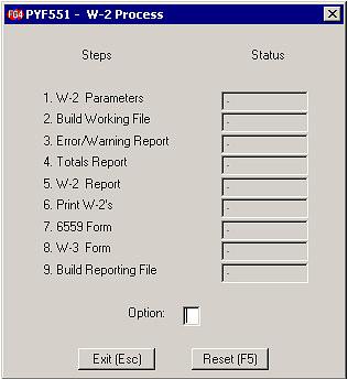 If you have more than one EIN, the EIN entered here is the one that will be used in the heading on the W-2 diskette. All EIN's will be processed. See screen below for more information.