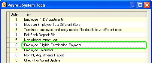 7 Eligible (Employee) Termination Payments This step is ONLY required if you have made any ETP payouts during the current financial year.