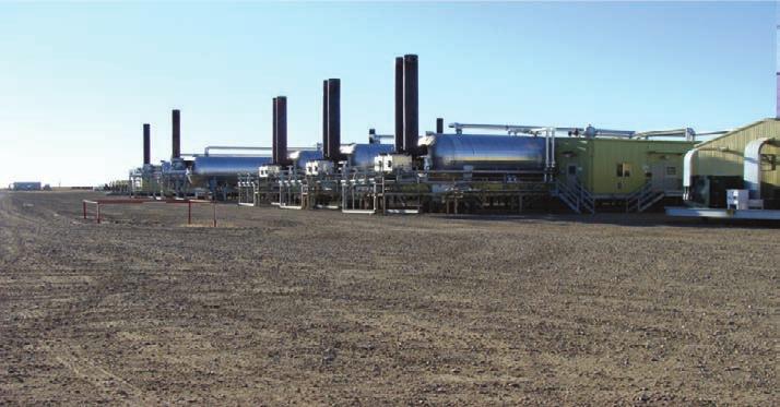 oil processing capacity - 6 major emulsion/water treatment plants