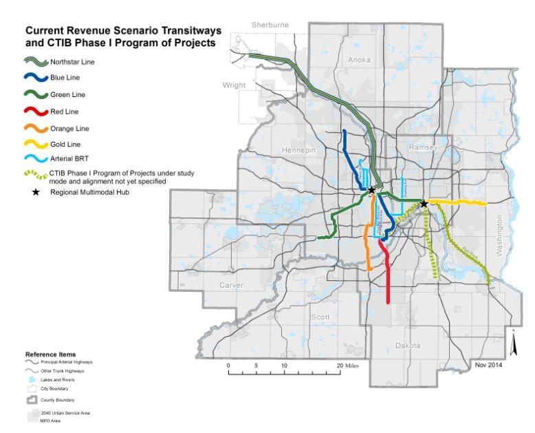 Current Transit Investment Current Revenue: $31 billion (capital and operating) 4 METRO Lines (orange, blue and green