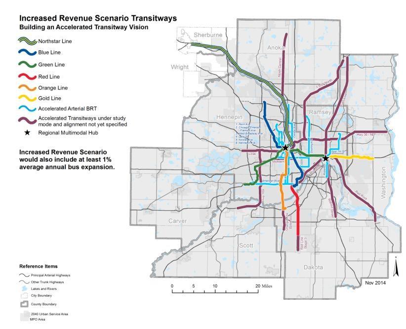 Increased Transit Investment Increased Revenue: additional $7-9 billion (capital and operating) Governor s