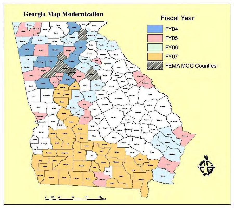 Map Modernization FY04-08 Percent of Population With New