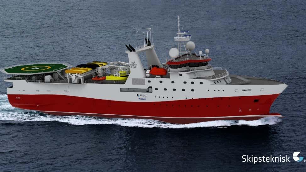 Construction of seismic vessel Advanced 3D seismic vessel 22 streamers and ice class 1A* Expected