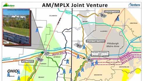 Processing and Fractionation Assets Antero Midstream (NYSE: AM) and MPLX (NYSE: MPLX) formed a joint venture for processing and fractionation infrastructure in the core of the liquids-rich Marcellus