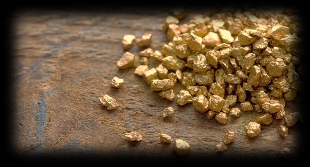 Gold in its raw form in