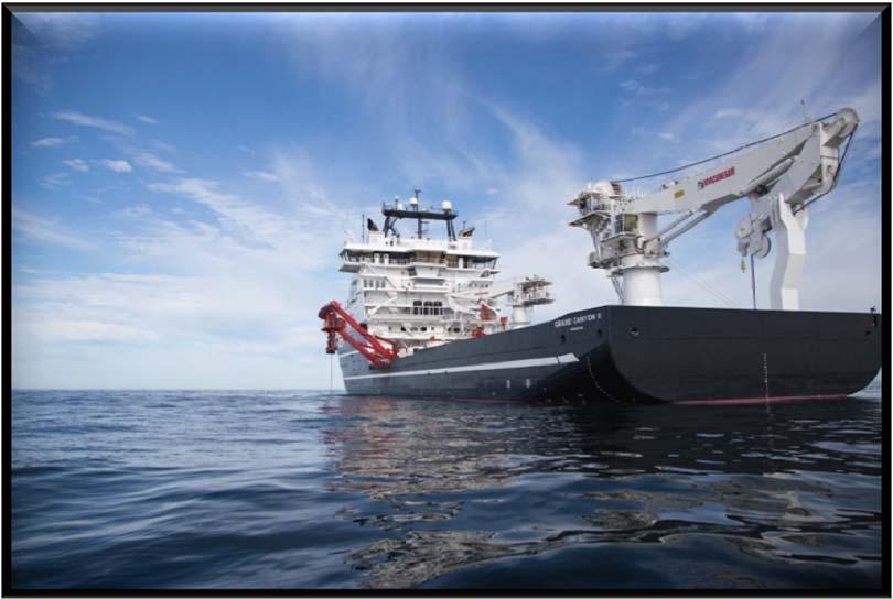 Robotics 70% chartered vessel fleet utilization (including spot vessels) in Q2 2018; 38% utilization for ROVs, trenchers and ROVDrills Grand Canyon (North Sea) 70 days of