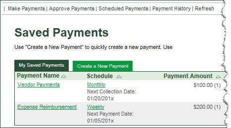 If approvals are required, your Quick Payments setup will include an Approve Payments screen. 1.