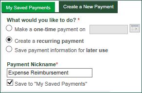 Page 6 of 14 Single Recurring Payment You can create an ACH payment that will be sent on a recurring basis. 1. On the Make Payments screen, select the Create a recurring payment radio button.