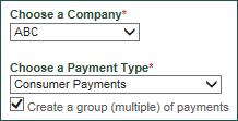 Page 8 of 14 Multiple Payments You can create a group of payments of the same payment type in one payment instruction. 1. On the Make Payments screen, select the Make a one-time payment on or Create a Recurring Payment radio button.