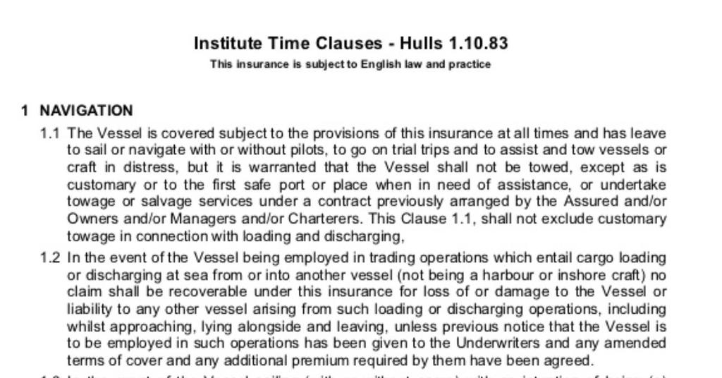 Rule 12 excludes Sums Insurable under Hull Policies Vessel is required to be fully insured