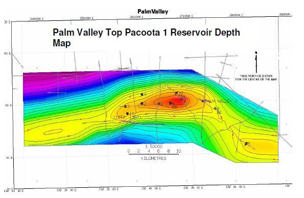 Palm Valley Dingo Palm Valley Gas Field 100% interest (Operator) 200sqkm Discovered in 1965 5-9 wells 155 BCF