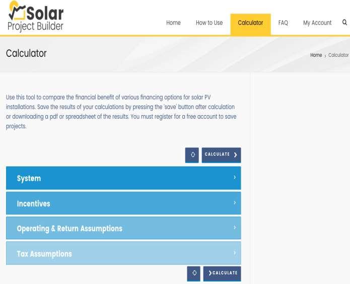 MREA s NEW SOLAR FINANCE MODELING TOOL WEBSITE ADDRESS www.solarprojectbuilder.